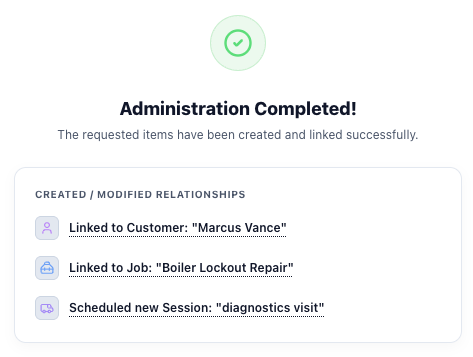Admin Wizard Completion Screenshot