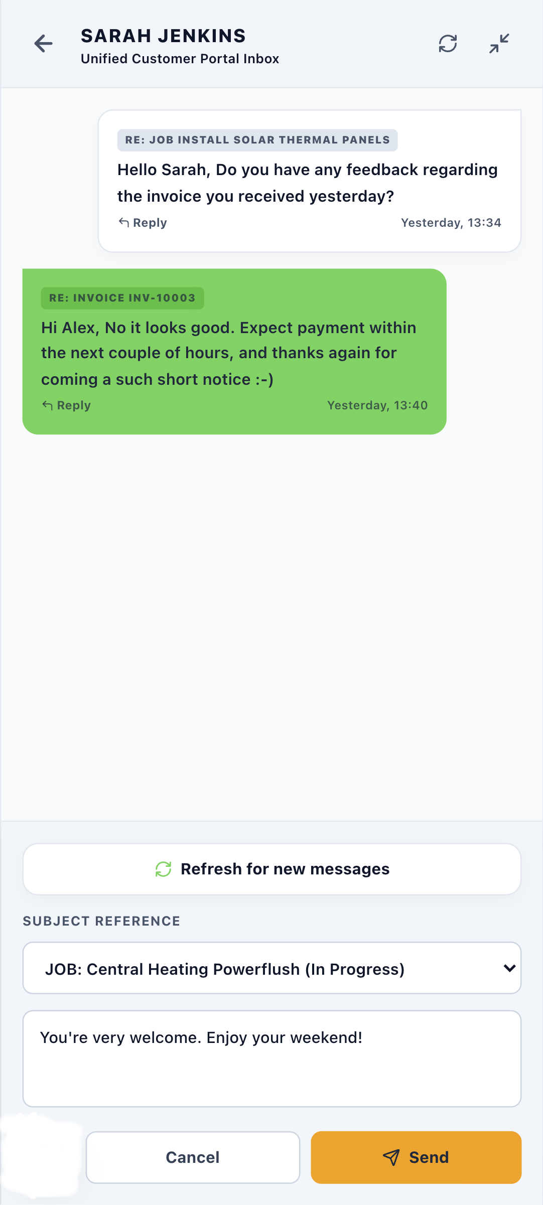 Customer Chat