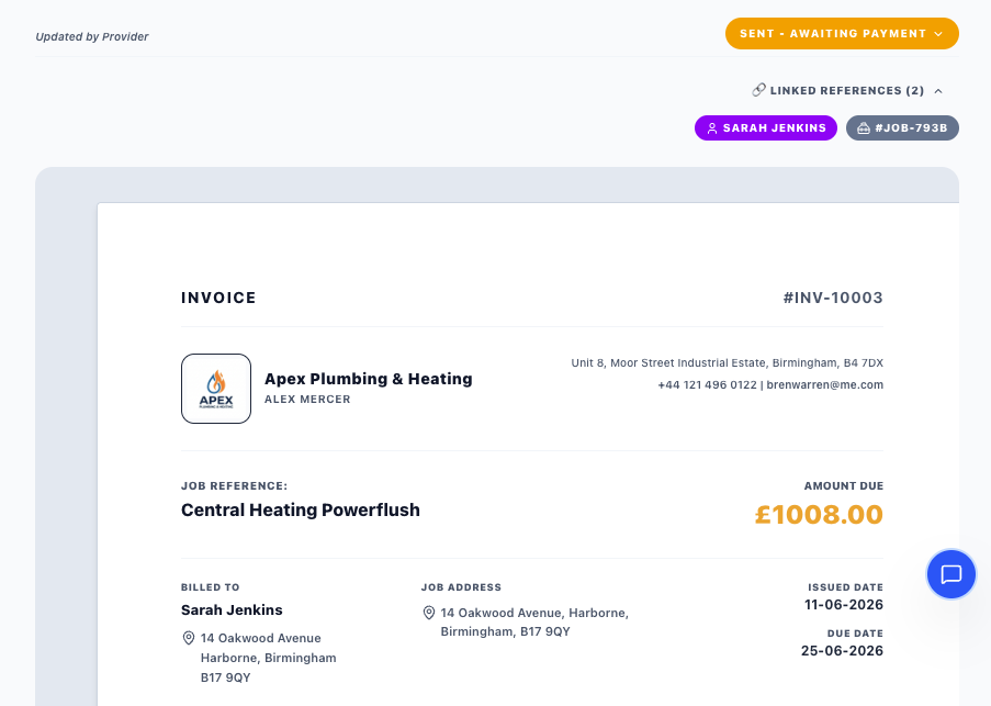 Invoices Screenshot